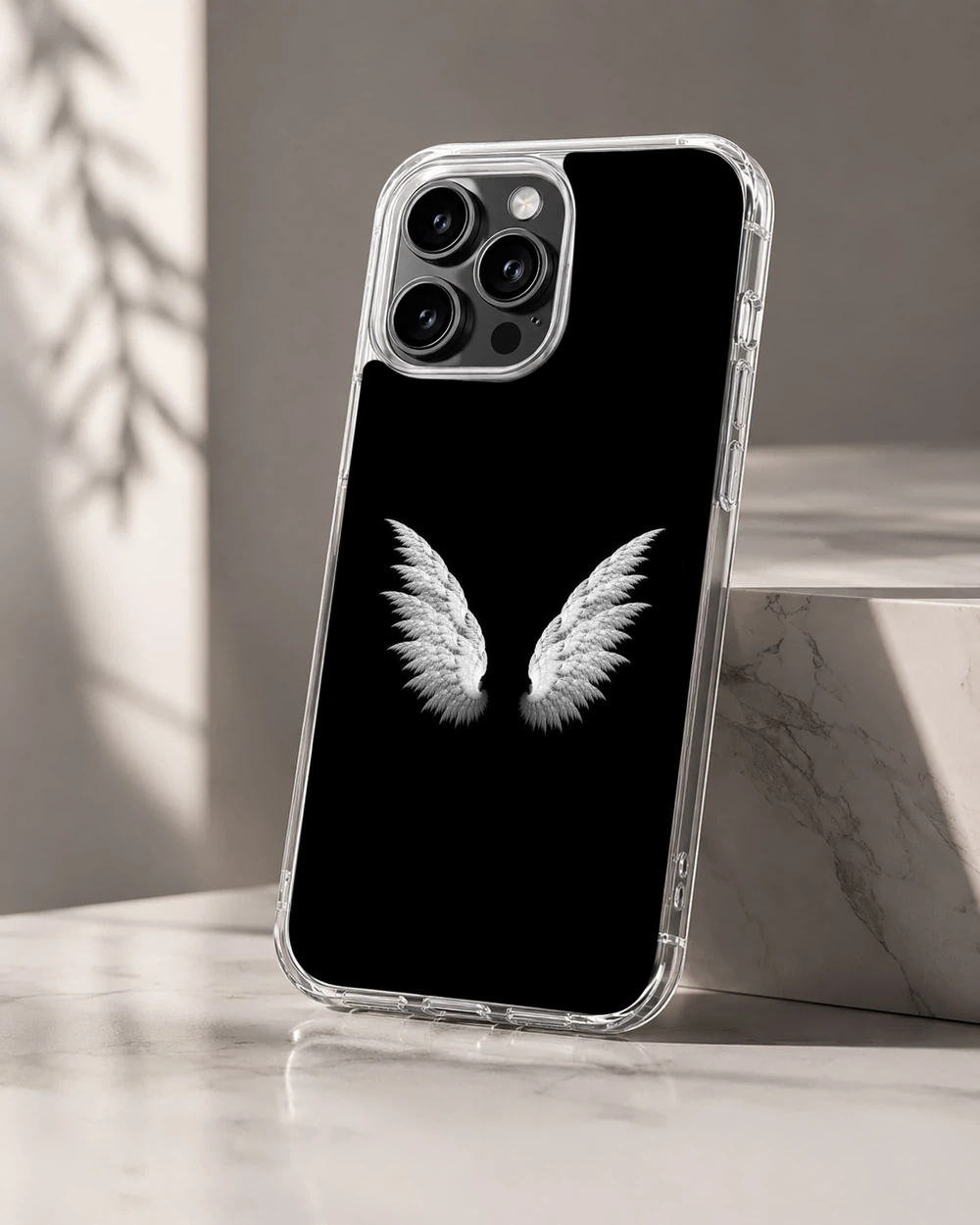 Angel phone case with stunning wings design for iPhone 16 Pro
